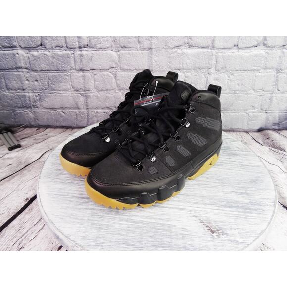 Air Jordan 9 Retro Boot NRG Black Size 7.5 AR4491-025 BNIB w/ Extra Brown Laces - Picture 4 of 16